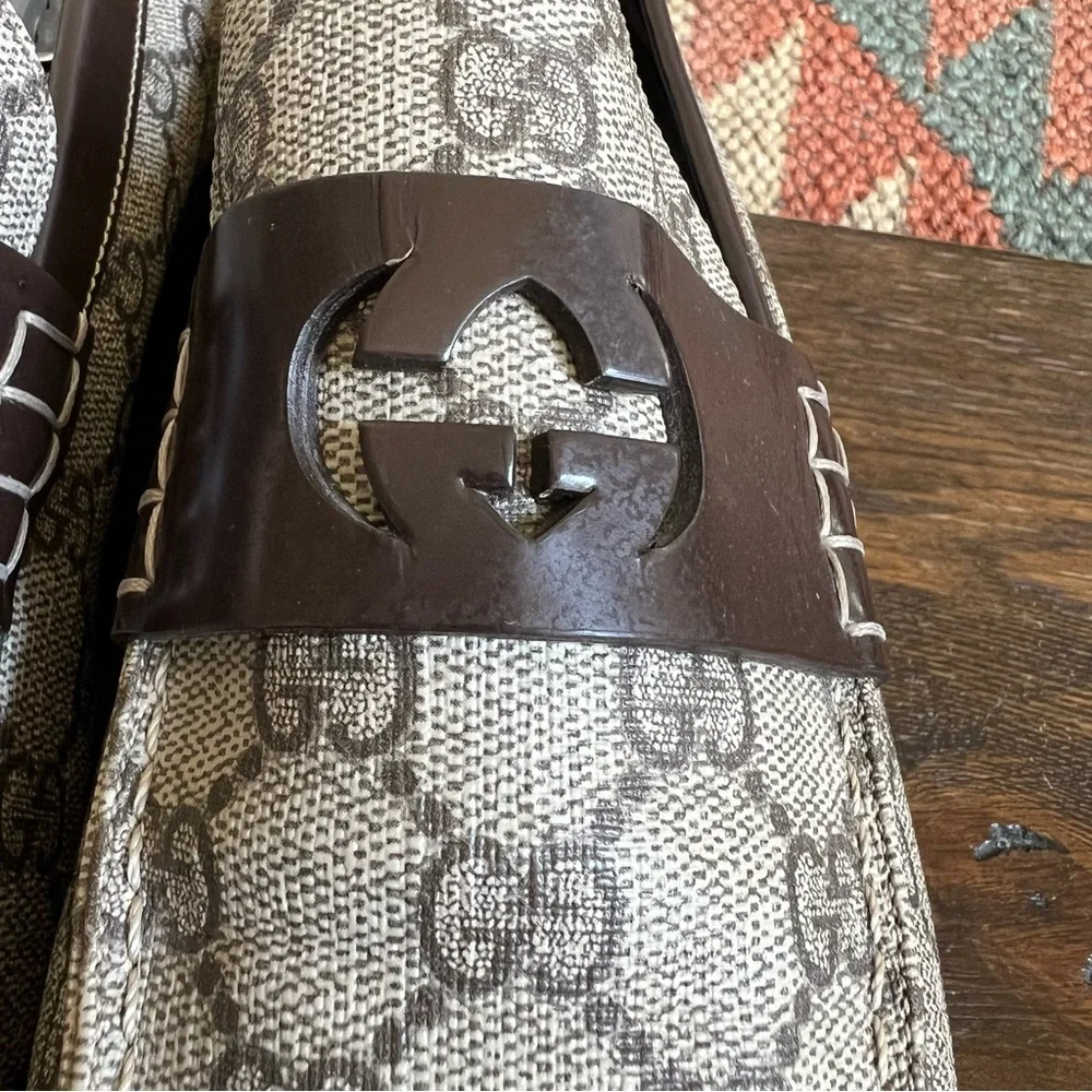GUCCI Interlocking GG Monogram Coated Canvas Gordon Sport Loafers Mens 7G US7.5 - Picture 7 of 16